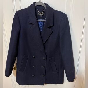 J. Crew Women's Melton Classic Navy Pea Coat